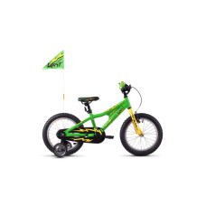 Велосипед Ghost POWERKID 16" , зелено-желто-черный, 2021 (арт 18PK1007)